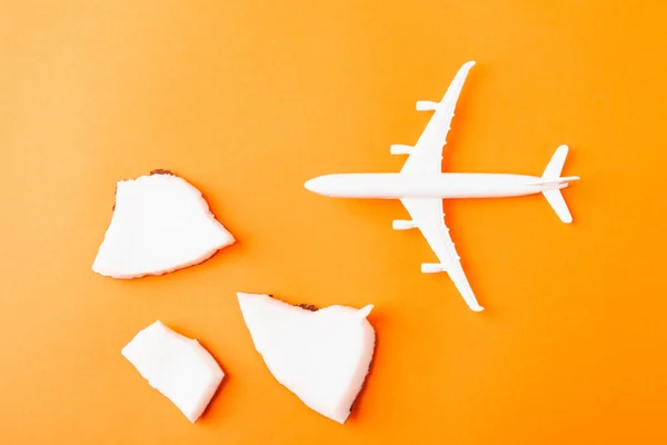Happy Coconuts Day Concept Fresh Coconut Group Pieces Slices Aircraft — Stock fotografie