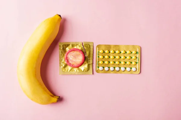 World Sexual Health Aids Day Top View Flat Lay Condom — Stock Photo, Image