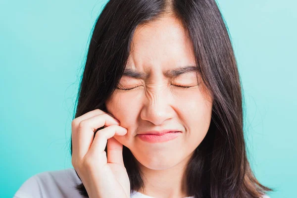 Portret Van Aziatische Tiener Mooie Jonge Vrouw Glimlach Hebben Gebit — Stockfoto