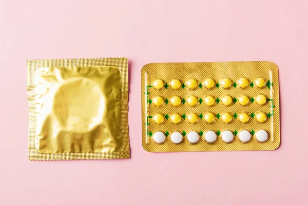 World Sexuell Hälsa Eller Aids Dag Kondom Omslag Pack Och — Stockfoto