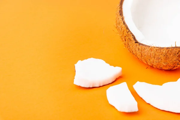 Happy Coconuts Day Konzept Frische Kokosnuss Gruppe Set Verschiedene Hälften — Stockfoto