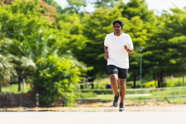 Asiático Jovem Estilo Vida Atleta Esporte Corredor Preto Homem Usar — Fotografia de Stock