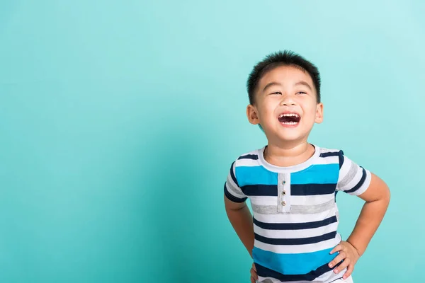 Asiático Retrato Bonito Menino Criança Feliz Rosto Ele Rindo Sorrisos — Fotografia de Stock