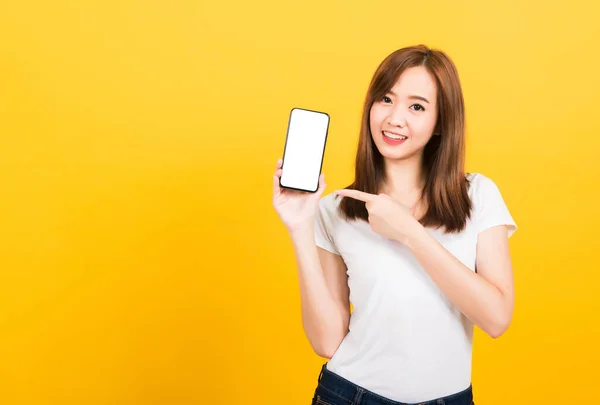 Asiático Retrato Feliz Bonito Bonito Jovem Mulher Sorriso Desgaste Shirt — Fotografia de Stock