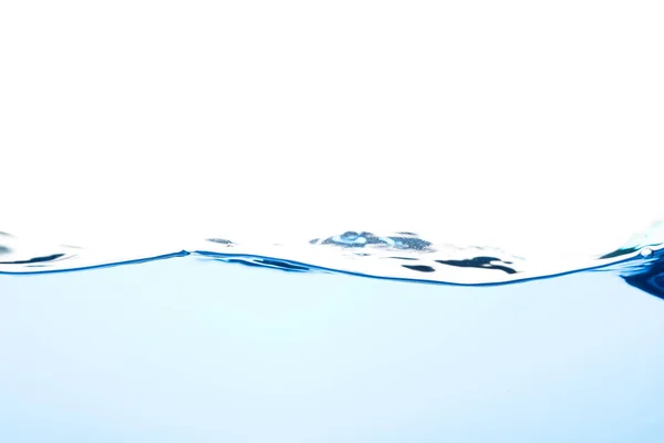 Світло Блакитна Хвиля Води Повітряними Бульбашками Трохи Розбризкований Під Водою — стокове фото