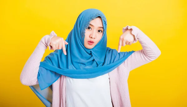 Asiatische Muslimische Araberin Portrait Der Glücklichen Schönen Jungen Frau Islam — Stockfoto