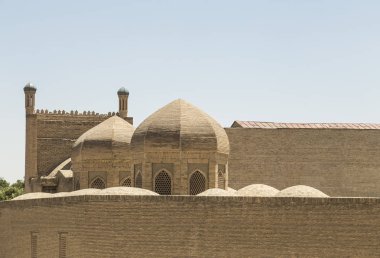 Buhara, Özbekistan - Jule 02, 2018: Magoki Attor Camii Buhara arka yüzü