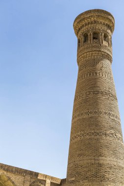 Büyük Gaukushon minare tuğla, Buhara, Özbekistan yapılmış desenler ile dekore edilmiştir.