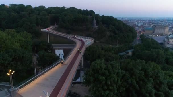 Kiev Ukraine May 2019 Aerial Panoramic View Peoples Friendship Arch — 비디오