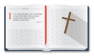 İncil âyetleri hatırlamak - 1 John 1:7 en iyi. Kutsal İncil alıntılar günahları ve saflık, İncil illüstrasyon izole beyaz arka plan üzerinde hakkında