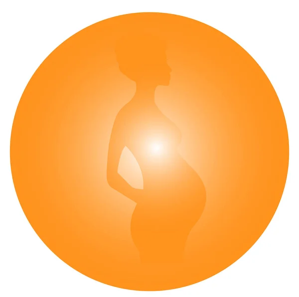 Schwangere Frau Symbol Vektorillustration Isoliert Über Weißem Hintergrund Vektorschwangerschaftssymbol — Stockvektor