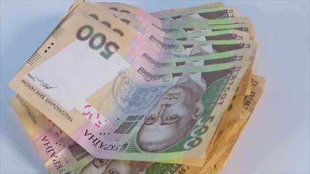 Hryvnia Money Background Money Video Footage — Stock Video
