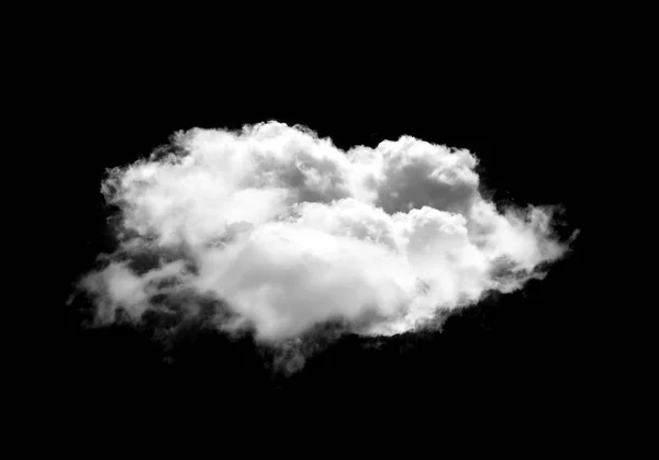 Einzelne Wolke Illustration isoliert über schwarzem Hintergrund — Stockfoto
