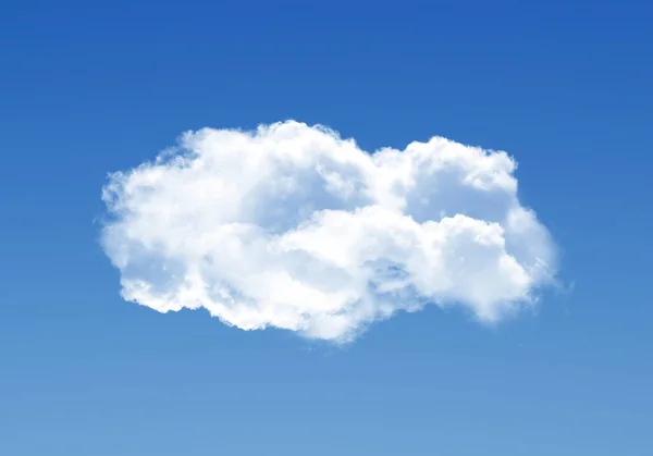 Single cloud illustration isolated over blue background