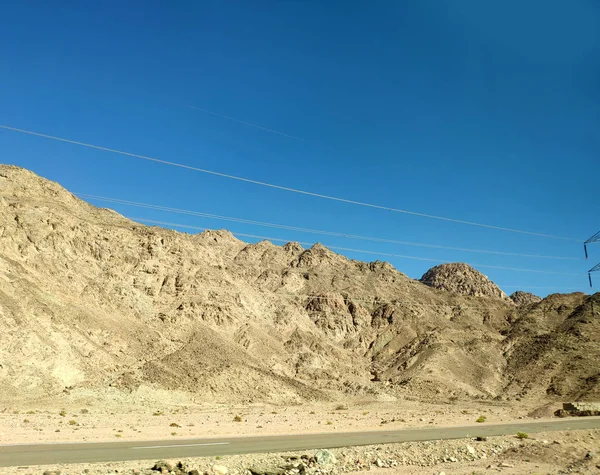 Felsen in der Wüste, Sinai-Berge, Hügel — Stockfoto