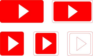 Canlı video yayını vektör çalma düğmeleri
