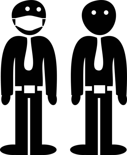 Two Men Mask Vector Men Vector Illustration — Stock Vector