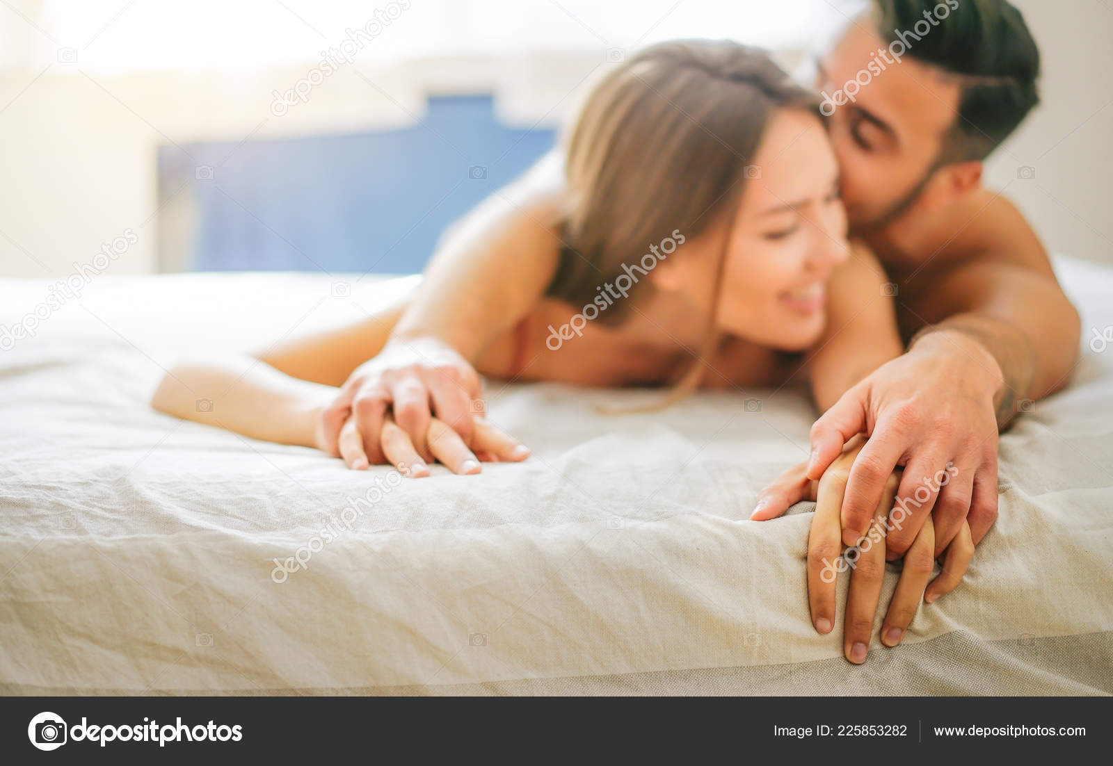 Young Couple Love Kissing Having Sex Bed Passionate Lovers Having Stock Photo by ©AlessandroBiascioli 225853282 picture