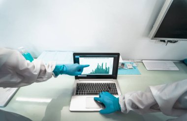 Corona virüsü salgınına karşı savaşan uzman doktorlar - Salgın vakalarını inceleyen bilim ekibi - Sağlık ve covid-19 acil durum kavramı
