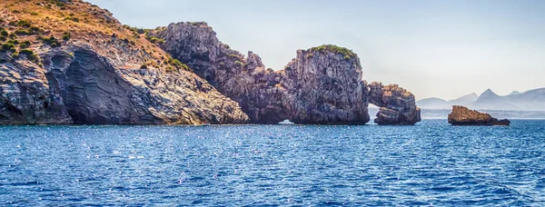 Дика Мальовнича Берегова Лінія Заповіднику Цінгаро Трапані Сицилія Італія — стокове фото