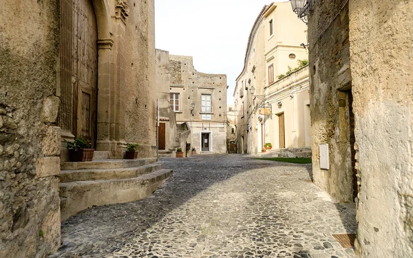 Ancient Street Old Town Fiumefreddo Bruzio Southern Italy Village — Stock Photo, Image