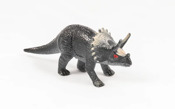 Triceratops Dinozor Oyuncak Model Beyaz Arka Plan Üzerinde Izole — Stok fotoğraf