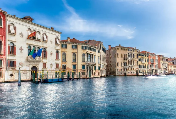 Arquitetura Cênica Longo Grande Canal Distrito Cannaregio Veneza Itália — Fotografia de Stock