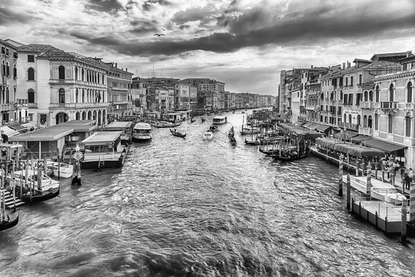 Venice Itália Abril Vista Panorâmica Grande Canal Pôr Sol Icônica — Fotografia de Stock
