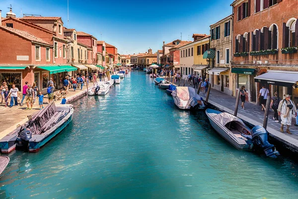 Venecia Italia Abril Vista Sobre Canal Panorámico Rio Dei Vetrai —  Fotos de Stock
