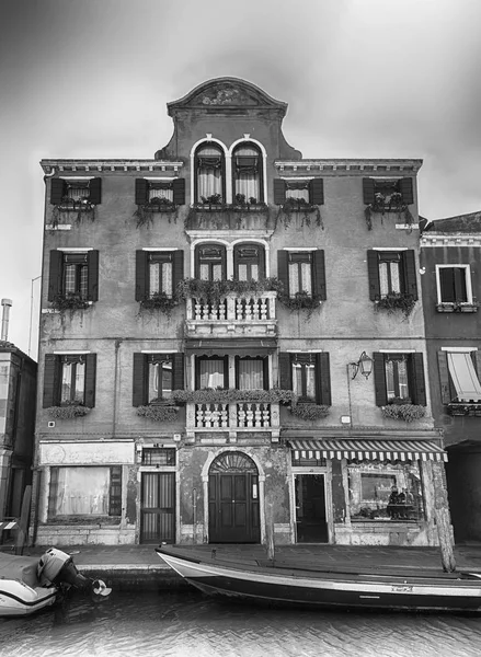 Scenic Architecture Canal Rio Dei Vetrai Island Murano Venice Italy — Stock Photo, Image