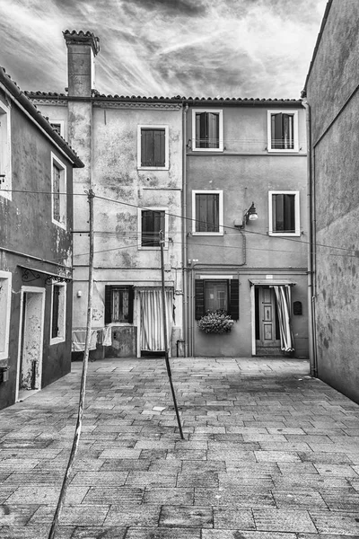Malerische Häuser Auf Der Insel Burano Venedig Italien Die Insel — Stockfoto