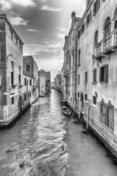Pohled Přes Malebný Kanál Rio Pleta Castello Okres Benátky Itálie — Stock fotografie