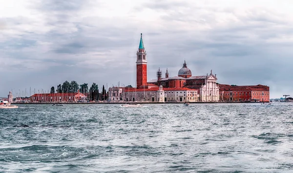 Vista Panorâmica Igreja Ilha São Jorge Canal Giudecca Veneza Itália — Fotografia de Stock