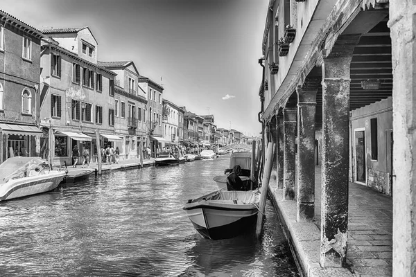 Vista Sobre Canal Panorámico Rio Dei Vetrai Isla Murano Venecia —  Fotos de Stock