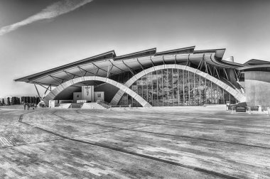 San Giovanni Rotondo, İtalya - 10 Haziran: Kutsal Aziz Pio Pietrelcina, Katolik tapınak 10 Haziran 2018 Renzo Piano San Giovanni Rotondo, İtalya, tasarım, cephe