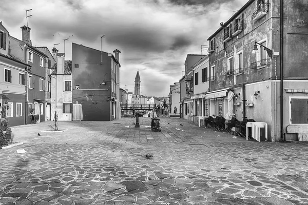 Venedig Italien April Malerische Häuser Auf Der Insel Burano Venedig — Stockfoto