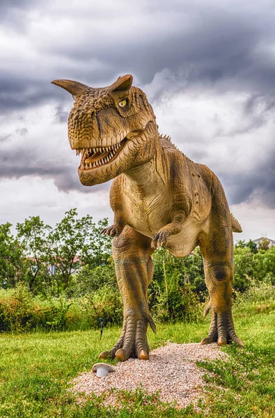 San Marco Lamis Itália Junho Dinossauro Carnotaurus Destaque Parque Dino — Fotografia de Stock