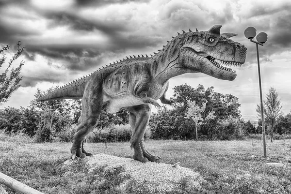 San Marco Lamis Italië Juni Carnotaurus Dinosaurus Gekenmerkt Dino Park — Stockfoto