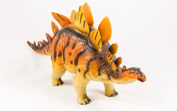 Stegosaurus Dinosauro Modello Giocattolo Isolato Sfondo Bianco — Foto Stock