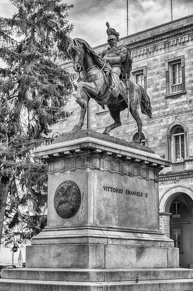 Statue Équestre Victor Emmanuel Premier Roi Italie Unie Depuis Vie — Photo