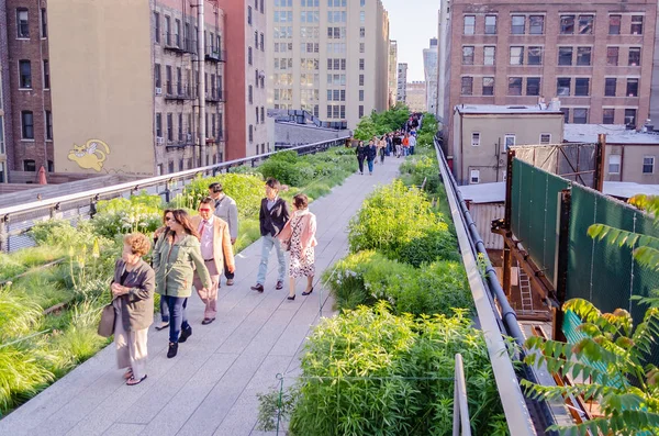 New York City May High Line Park Midtown Manhattan New — Stock Photo, Image