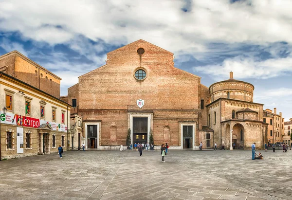 Padua Italien April Panoramablick Mit Fassade Der Römisch Katholischen Kathedrale — Stockfoto