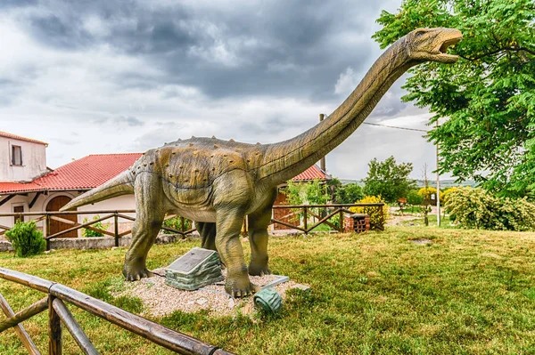 Сан Марко Ламисе Италия Июня 2018 Года Динозавр Сальтазавр Изображённый — стоковое фото