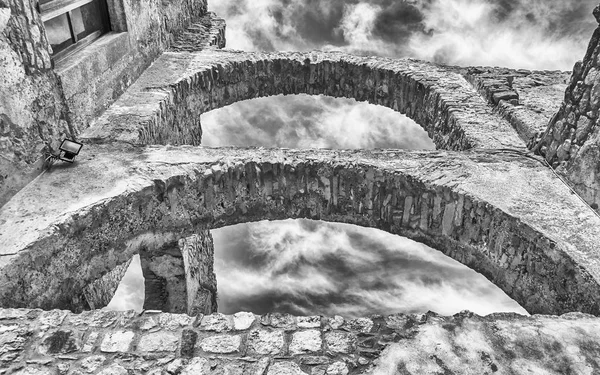 Ruinas Antiguo Castillo Fiumefreddo Bruzio Pequeño Pueblo Sur Italia —  Fotos de Stock