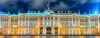 Kış Sarayı, ev Hermitage Müzesi, St. Petersburg, Rusya'nın ikonik Simgesel Yapı cephe
