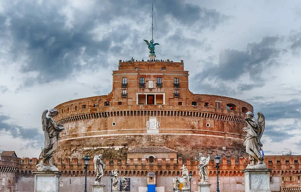 View of Castel Sant'Angelo fortress in Rome, Italy — Stock Photo, Image