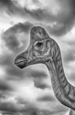 Güney Italya 'da bir Dino Park içinde lambeosaurus dinozor