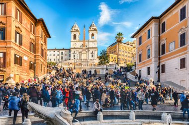Roma, Italya ikonik Meydanı, Piazza di Spagna görünümü