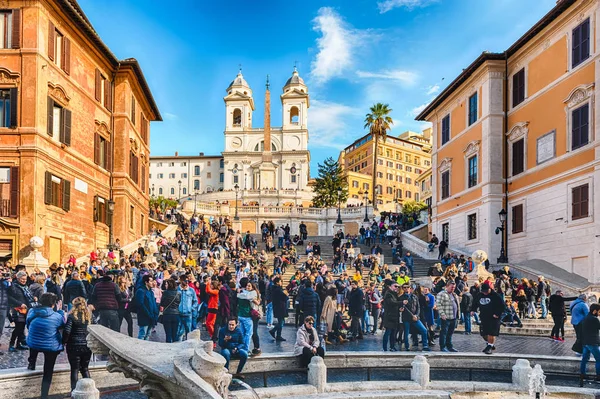 View of Piazza di Spagna, iconic square in Rome, Italy — Stock Photo, Image