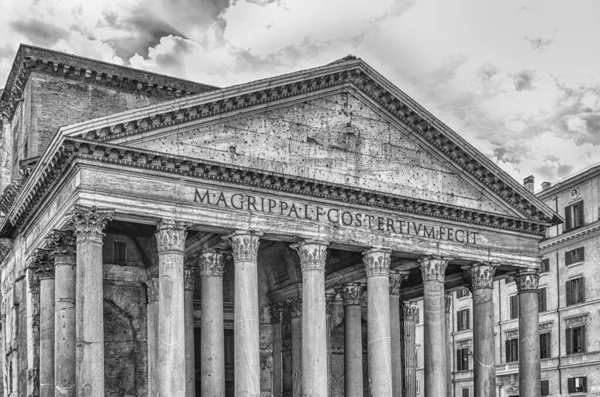 Façade du Panthéon, monument emblématique de Rome, Italie — Photo